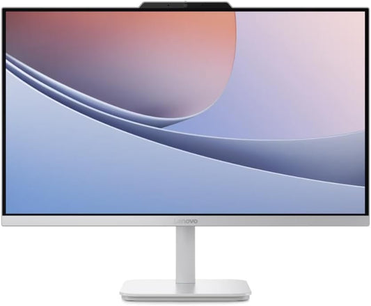 Lenovo (Upgraded) AIO A100 All-in-One Desktop PC – 23.8" FHD IPS Display, Intel N100 (i3 Alternative), 8GB DDR4, 512GB SSD, Wi-Fi 6, Windows 11 Pro, USB Keyboard & Mouse Included – Cloud Grey