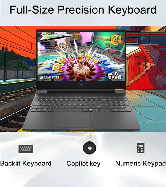 HP Victus 15 Gaming Laptop (15.6" FHD 144Hz, NVIDIA RTX 4050 6GB, AMD Ryzen 7 7445HS,16GB DDR5 RAM, 1TB SSD, 6-Core (> Intel i7-13700H)), Backlit KB, Ethernet, Webcam, Wi-Fi 6, Win 11 Home, Silver