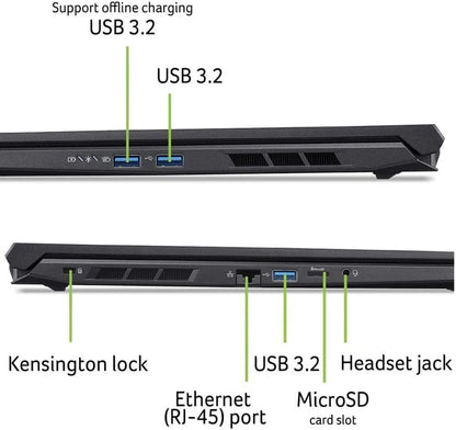 acer Nitro V 16 AI WUXGA (1920 x 1200) IPS 180Hz Gaming Laptop AI PC, AMD Ryzen 5 240 Processor, NVIDIA GeForce RTX 5050 8GB GDDR7 VRAM, 16GB RAM, 512GB SSD, Obsidian Black