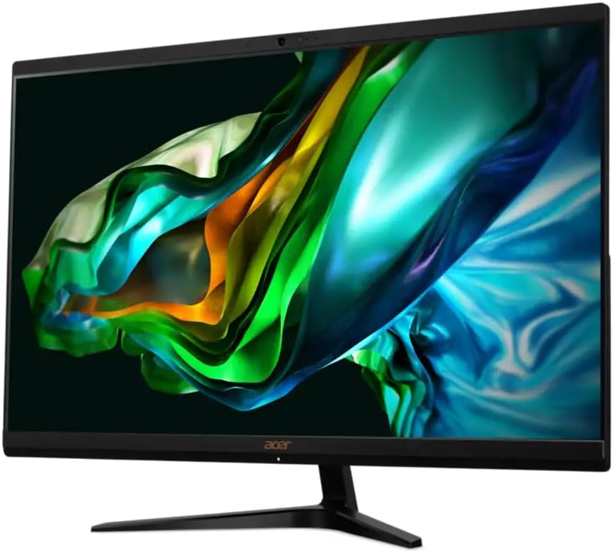Acer Aspire C27-1800 All-in-One Desktop – 13th Gen Intel® Core™ i7-1355U, 16GB RAM, 1TB SSD, 27" FHD 120Hz Display, Wireless Keyboard & Mouse, Windows 11 Pro, English, 1 Year Warranty (Black)