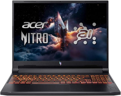 acer Nitro V 16 AI WUXGA (1920 x 1200) IPS 180Hz Gaming Laptop AI PC, AMD Ryzen 5 240 Processor, NVIDIA GeForce RTX 5050 8GB GDDR7 VRAM, 16GB RAM, 512GB SSD, Obsidian Black