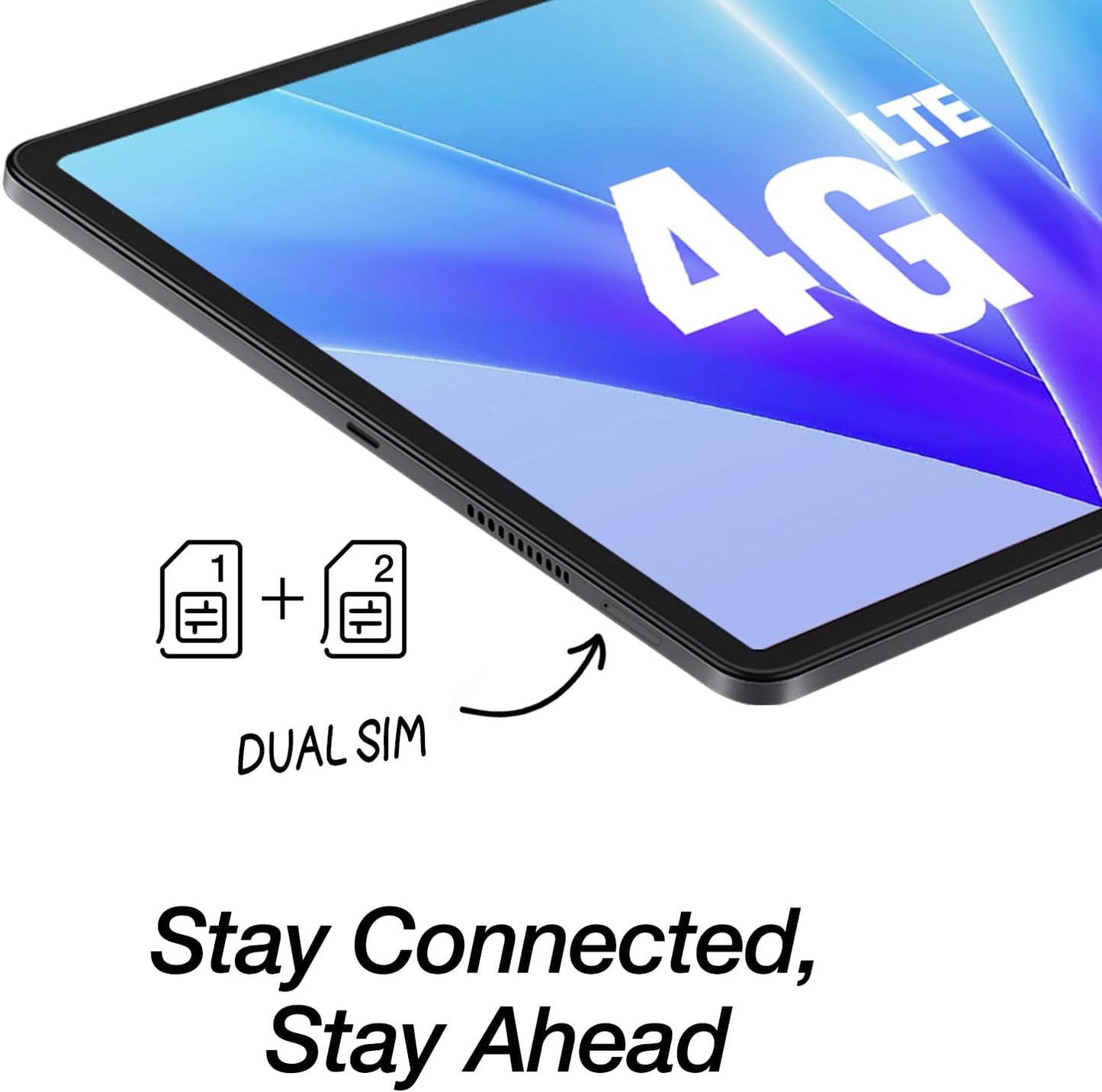 AGM PAD T2 Tablet Android 14, FHD 1920x1200 Display, 4GB RAM, 256GB ROM (TF 512GB),GPS/Type-C/8000mAh Battery/Dual SIM 4G LTE/5G Hz WIFI/Face ID