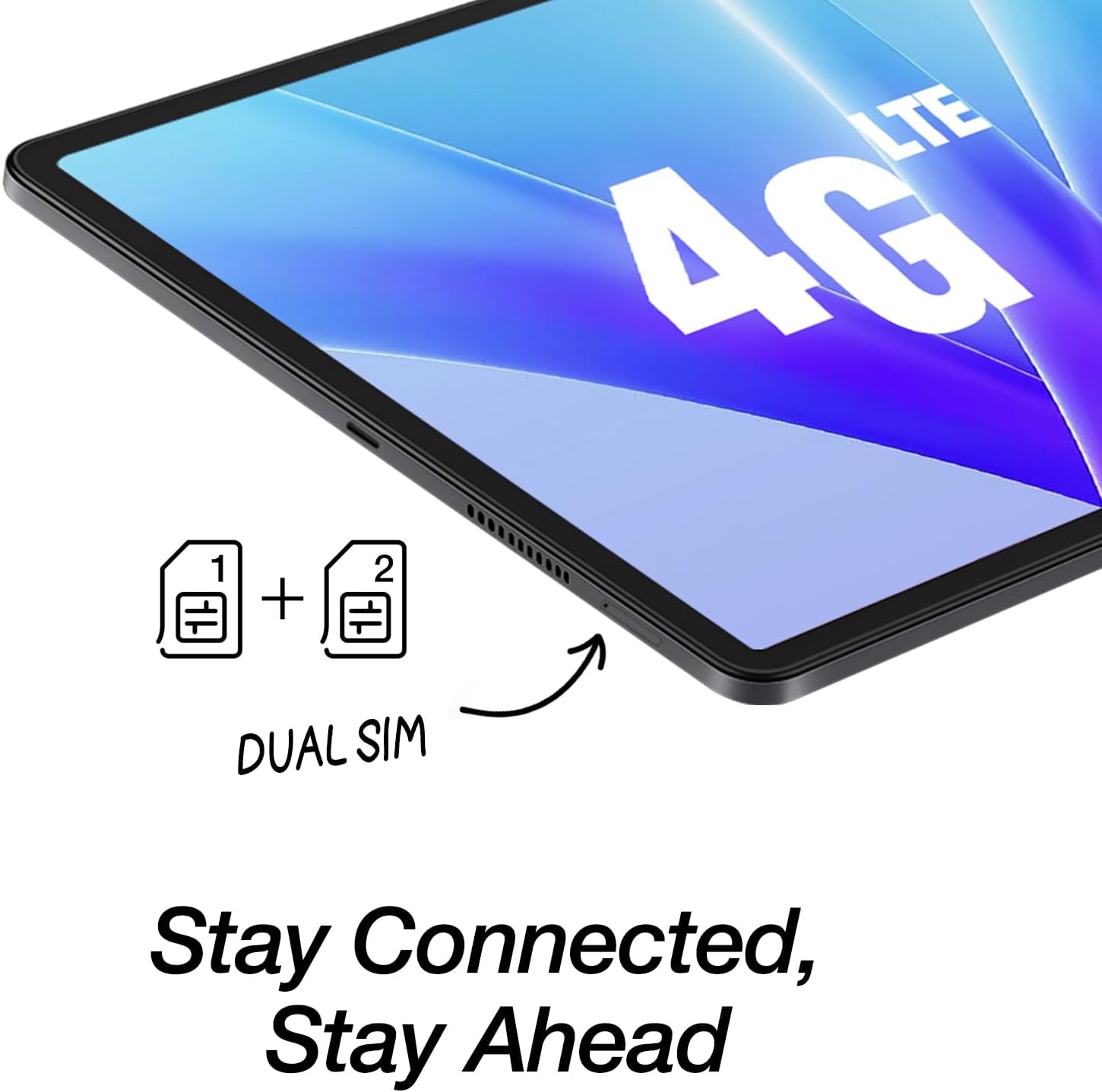 AGM PAD T2 Tablet Android 14, FHD 1920x1200 Display, 4GB RAM, 256GB ROM (TF 512GB),GPS/Type-C/8000mAh Battery/Dual SIM 4G LTE/5G Hz WIFI/Face ID