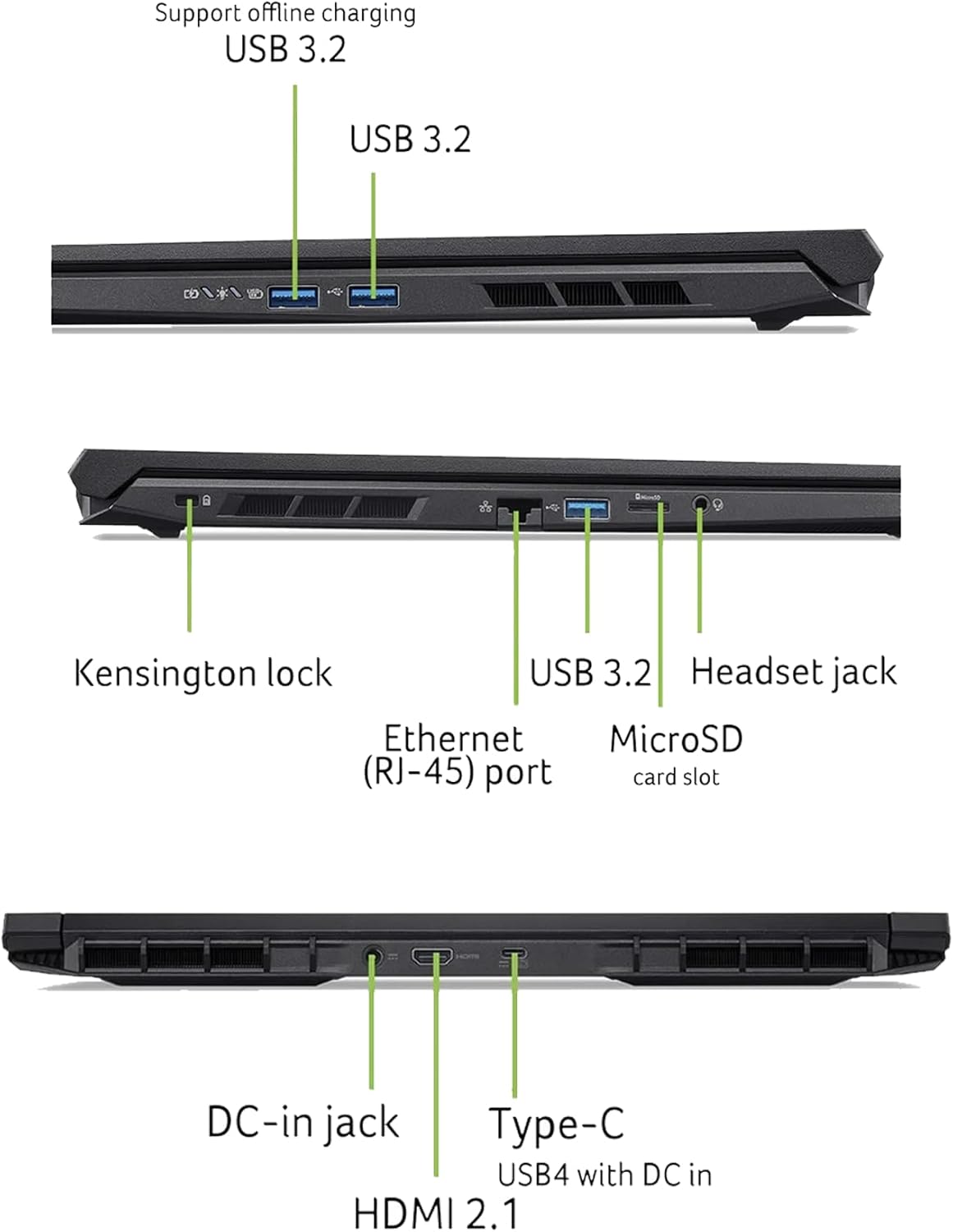 acer Nitro V 16 AI Gaming Laptop 16" WUXGA IPS 180Hz AMD Zen 4 Octa-Core Ryzen 7 260 32GB RAM 1TB SSD GeForce RTX 5050 (Up to 421 AI Tops) Backlit Win11 w/ICP Hub