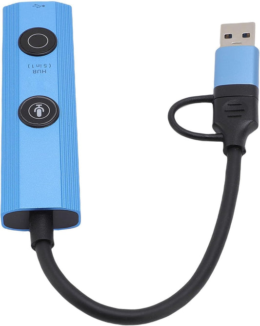 AI Laptop Docking Station with Voice Transcription Translation, File Converter Tool, 5 in 1 3 Ports USB 3.0 Hub for Home, Remote Work, Business, Travel