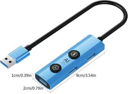 AI Laptop Docking Station, USB Hub with AI Voice Translation, 1 USB 3.0, with GPT Deepseek, for Home Remote Work Business Travel (USB interface)