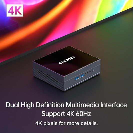 GX55 Mini PC Desktop Computer with Intel 11th Gen Celeron Processor N5105 16G DDR4 Dual Channel 512GB SSD Storage Support Tre Screen 4K Resolution Dual Wifi 2.4G5.8G BT and Cooling Fans DOOMUN