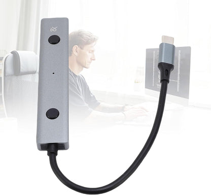 Fockety AI Laptop Docking Station, Voice Control USB C Docking Station, USB C Hub with AI Tool, Voice Transcription, Translation & 2 USB 2.0 Ports for Home, offices, Remote Work