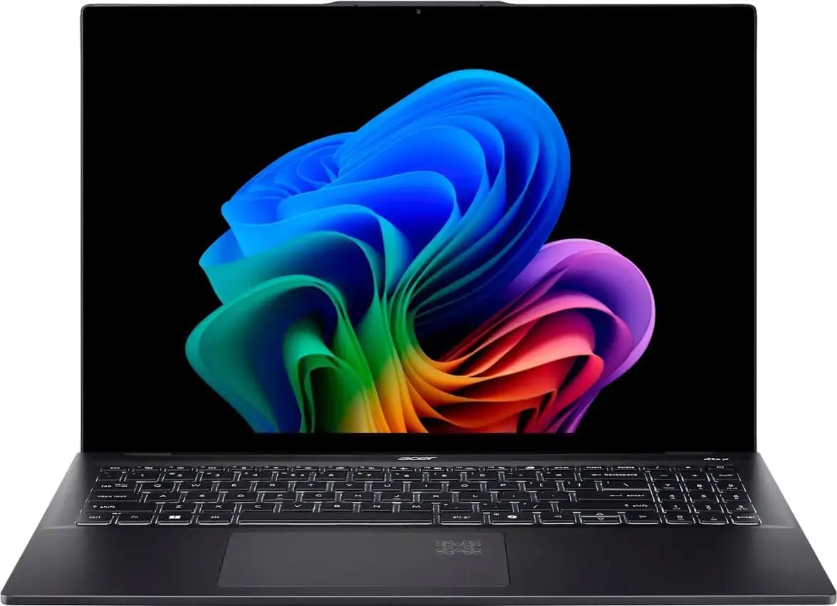 acer Swift 16 AI Laptop 2025 16” 2880x1800 OLED Touchscreen, Intel Core Ultra 7 256V, Intel Arc Graphics, 16GB LPDDR5, 1TB SSD, Backlit KB, Wi-Fi 7, 1440p QHD IR Camera, Copilot, Windows 11 Home