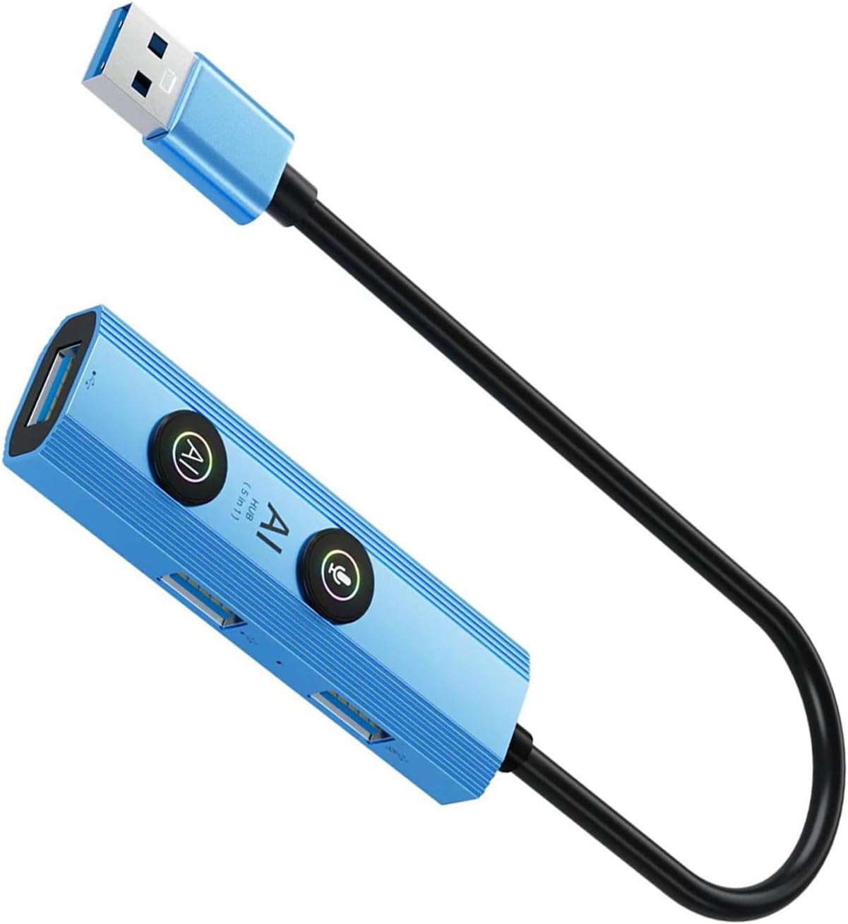 AI Laptop Docking Station, USB Hub with AI Voice Translation, 1 USB 3.0, with GPT Deepseek, for Home Remote Work Business Travel (USB interface)