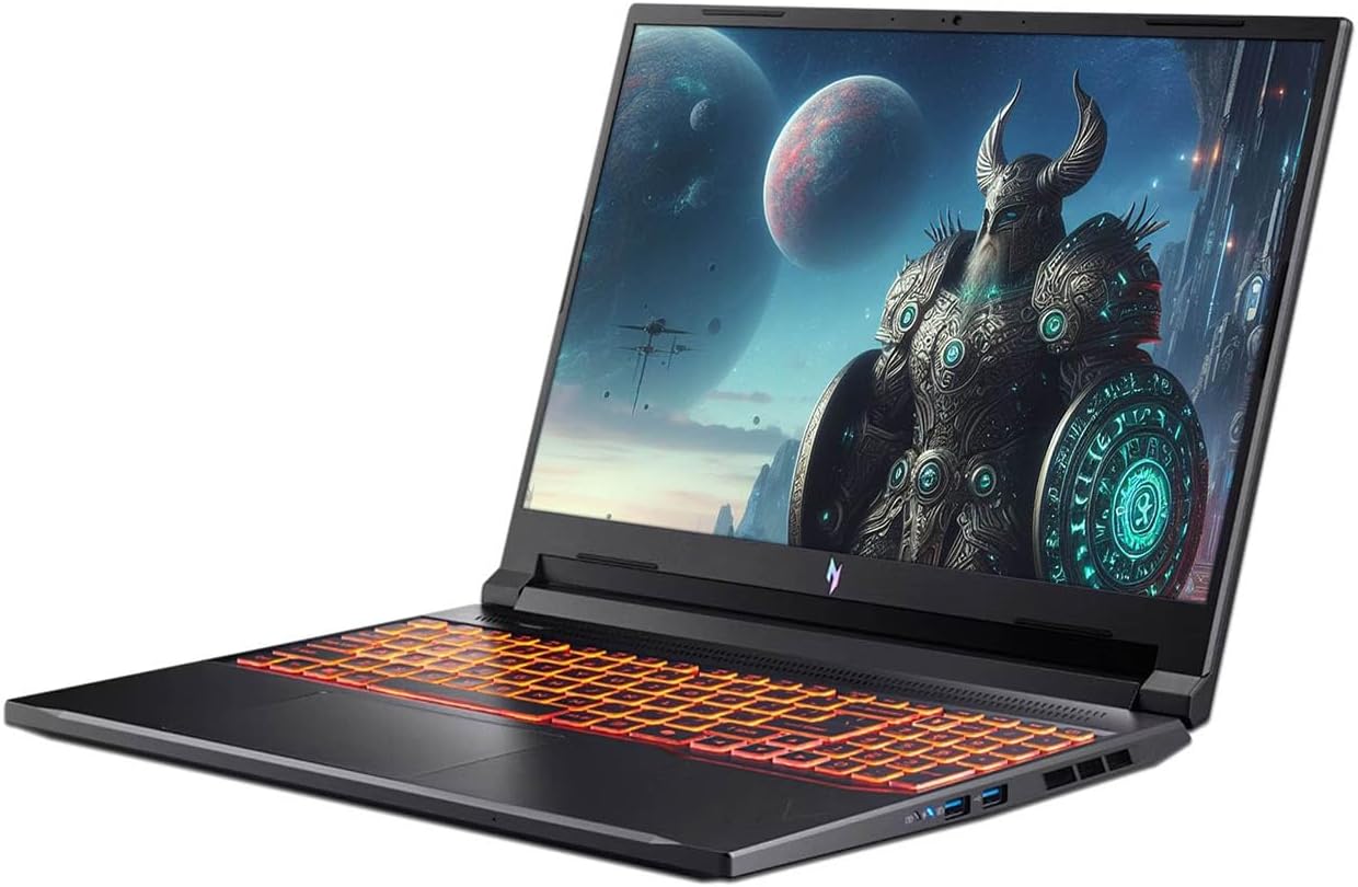 Acer Nitro V 16 AI WUXGA IPS 180Hz Gaming Laptop AI PC, AMD Ryzen 5 240 Processor, 16GB RAM, 512GB SSD, NVIDIA® GeForce RTX™ 5050 8GB GDDR7 Graphics, Windows 11,English Keyboard, Obsidian Black