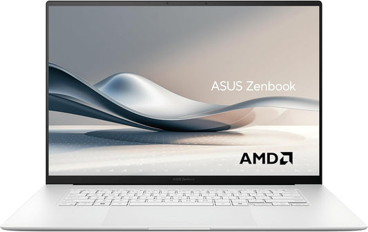 ASUS Zenbook S 16 OLED AI Laptop UM5606WA-RK233W /AMD Ryzen AI R9-HX370 Upto 5.1GHz/32GB RAM/2TB SSD/16 Inch 3K(2880x1800) OLED 120Hz/Windows 11 Home with Copilot Key -Scandinavian White
