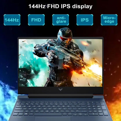 HP Victus 15.6 i5 Gaming Laptop, 15.6" FHD 1920x1080 144Hz, Intel Core i5-12450H, NVIDIA GeForce RTX 3050, 32GB RAM, 1TB SSD, Backlit KB, Touchpad, SD Card Reader,(UPGRADE)