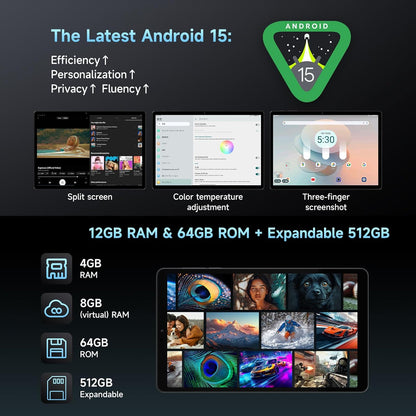 ALLDOCUBE iPlay 60 Mini Tablet 8.7 inch IPS (Android 15, 90Hz, Unisoc T606, 12GB RAM, 64GB ROM, 4000mAh, WiFi + LTE + Bluetooth, GPS, Widevine L1, 2 Speakers)