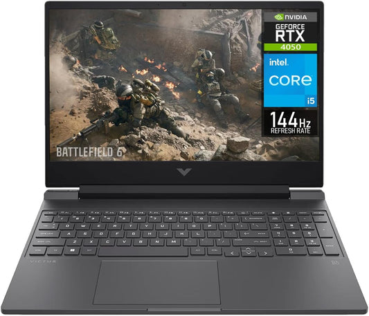HP Victus 15.6 inch FHD 144Hz IPS Windows Gaming Laptop Intel Core i5-13420H 16GB RAM 512GB SSD RTX 4050 Mica Silver (15-FA2082WM)