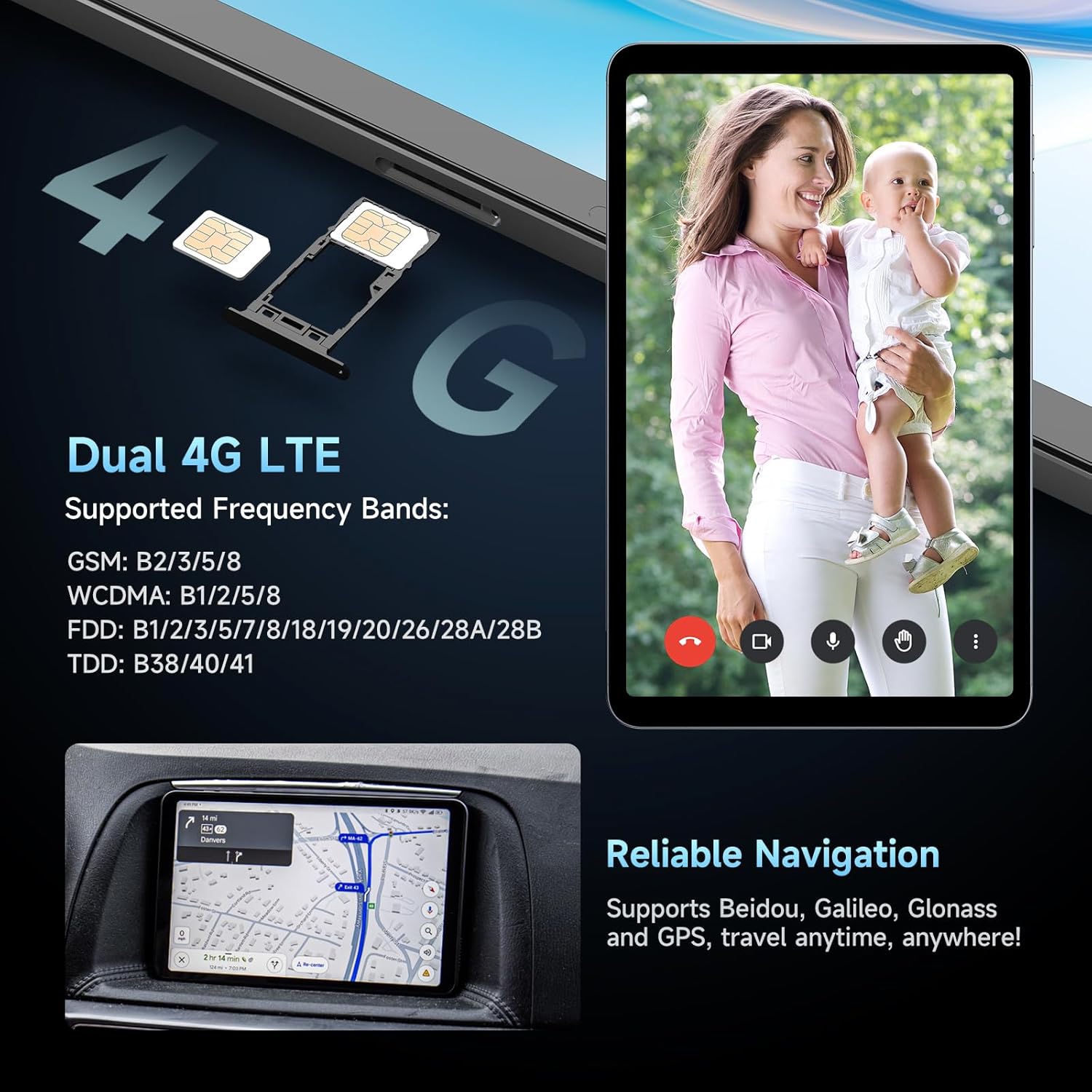 ALLDOCUBE iPlay 60 Mini Tablet 8.7 inch IPS (Android 15, 90Hz, Unisoc T606, 12GB RAM, 64GB ROM, 4000mAh, WiFi + LTE + Bluetooth, GPS, Widevine L1, 2 Speakers)