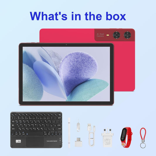 C idea 10.95 Inches Tablet, Android 14 Tablet With FHD Screen,8GB RAM 1TB ROM,10000mAh,Bluetooth WiFi Tablet PC for adults,CM11000 Plus (Red)