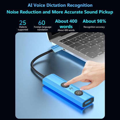 AI Laptop Docking Station, USB Hub with AI Voice Translation, 1 USB 3.0, with GPT Deepseek, for Home Remote Work Business Travel (USB interface)