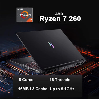 acer Nitro V 16 AI Gaming Laptop 16" WUXGA IPS 180Hz AMD Zen 4 Octa-Core Ryzen 7 260 32GB RAM 1TB SSD GeForce RTX 5050 (Up to 421 AI Tops) Backlit Win11 w/ICP Hub