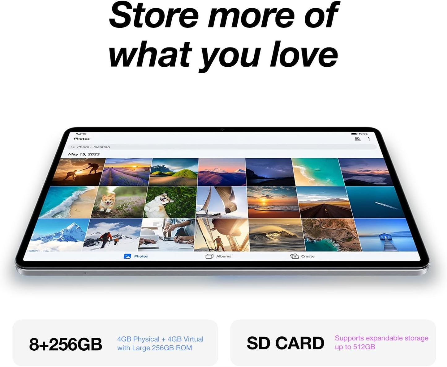 AGM PAD T2 Tablet Android 14, FHD 1920x1200 Display, 4GB RAM, 256GB ROM (TF 512GB),GPS/Type-C/8000mAh Battery/Dual SIM 4G LTE/5G Hz WIFI/Face ID