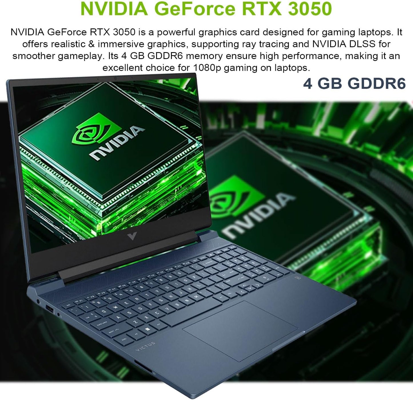 HP Victus 15.6 i5 Gaming Laptop, 15.6" FHD 1920x1080 144Hz, Intel Core i5-12450H, NVIDIA GeForce RTX 3050, 32GB RAM, 1TB SSD, Backlit KB, Touchpad, SD Card Reader,(UPGRADE)