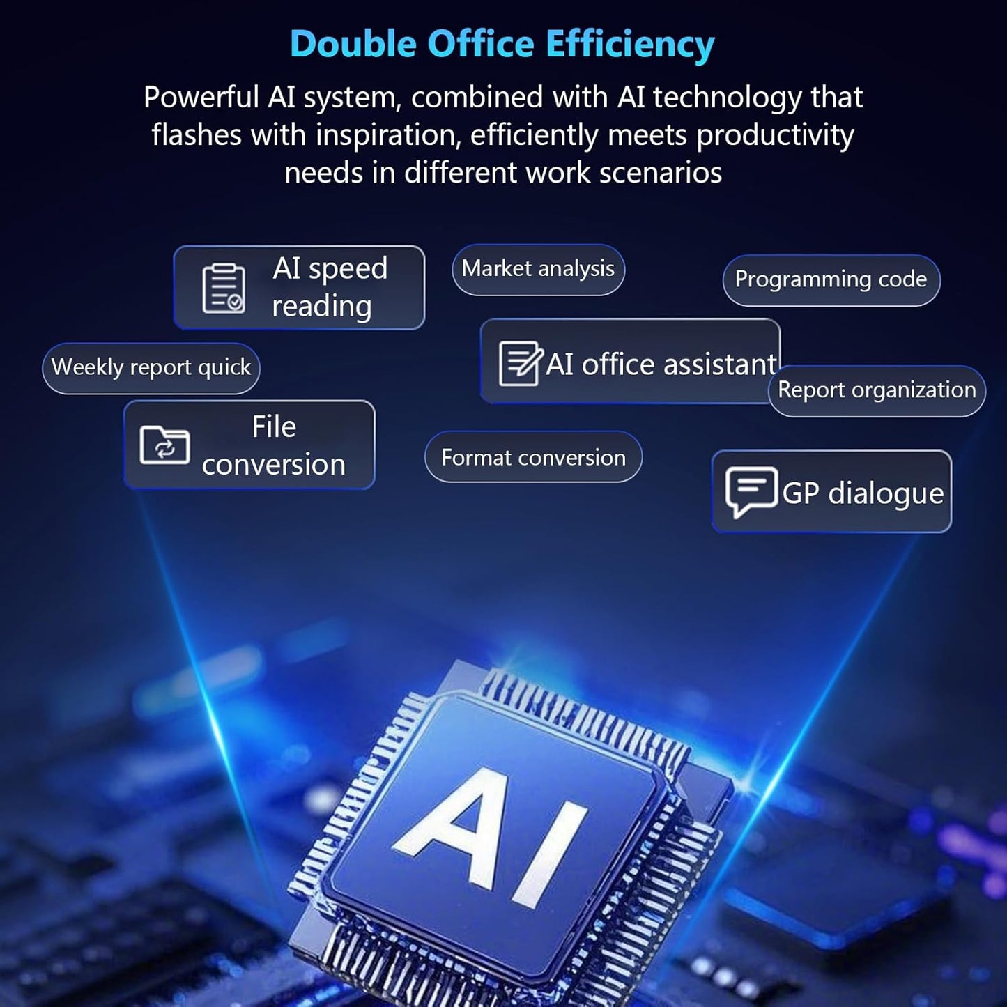 AI Laptop Docking Station, USB Hub with AI Voice Translation, 1 USB 3.0, with GPT Deepseek, for Home Remote Work Business Travel (USB interface)