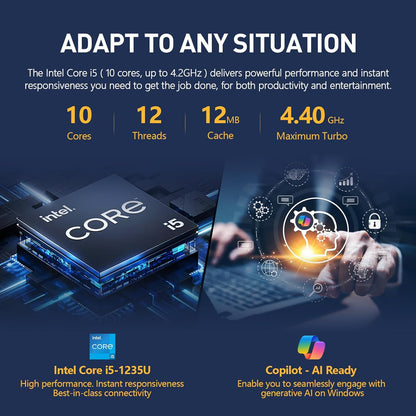 2025 HP 15.6 Laptop Computer,Intel 10-Core i5 Laptop Lifetime Office,College Students Business Laptop 15 Inch FHD,32GB RAM 1.5TB Storage (1TB SSD+512GB PSSD),Windows 11 Pro Copilot AI,Number Pad,USB-C